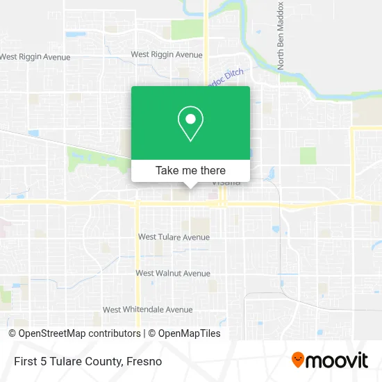 First 5 Tulare County map
