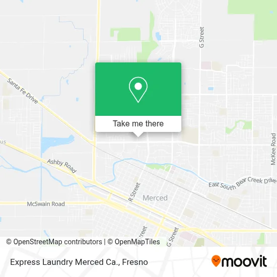 Express Laundry Merced Ca. map