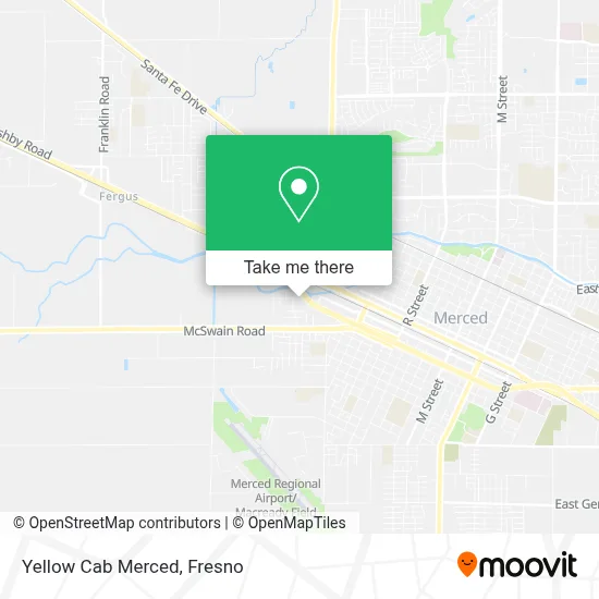 Yellow Cab Merced map