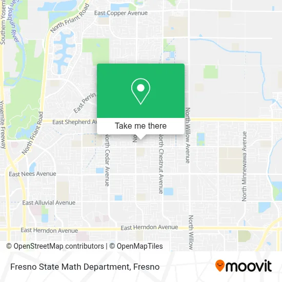Fresno State Math Department map