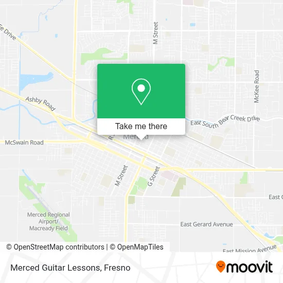 Merced Guitar Lessons map