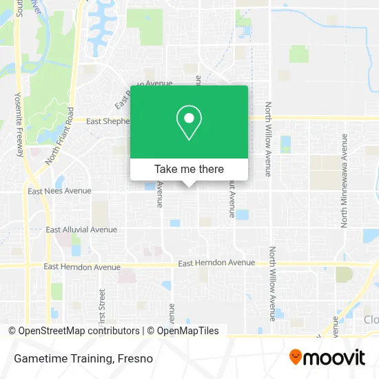 Gametime Training map