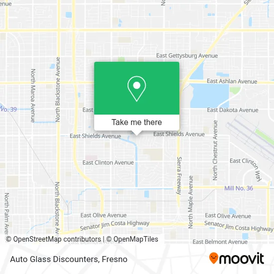 Auto Glass Discounters map