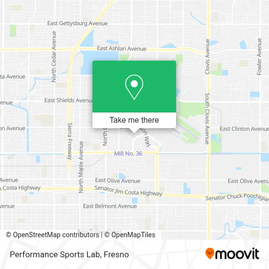 Performance Sports Lab map