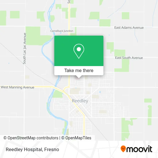 Reedley Hospital map