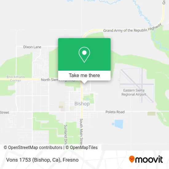 Vons 1753 (Bishop, Ca) map
