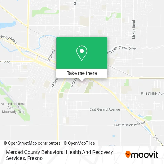 Merced County Behavioral Health And Recovery Services map