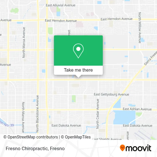 Fresno Chiropractic map