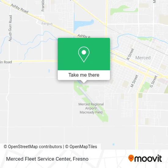 Merced Fleet Service Center map