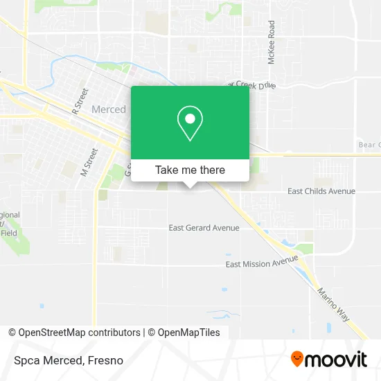 Spca Merced map