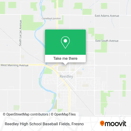 Reedley High School Baseball Fields map