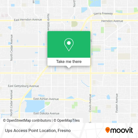 Ups Access Point Location map