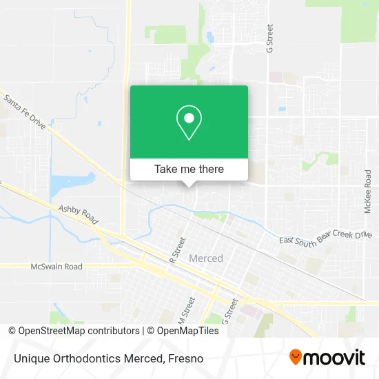Unique Orthodontics Merced map
