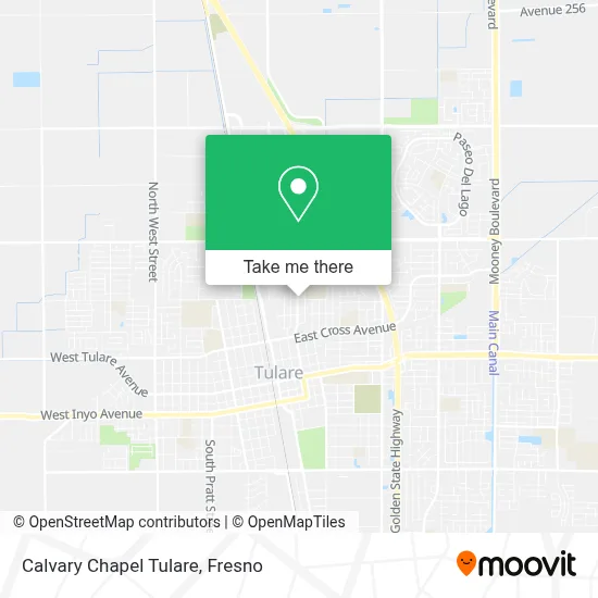 Calvary Chapel Tulare map