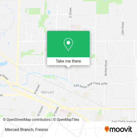 Merced Branch map