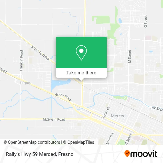 Rally's Hwy 59 Merced map