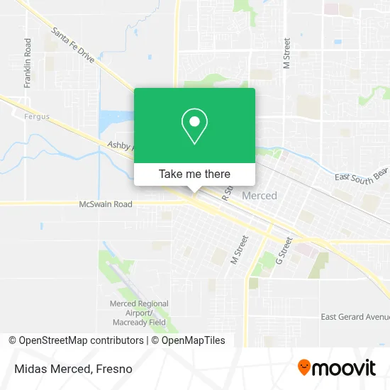 Midas Merced map