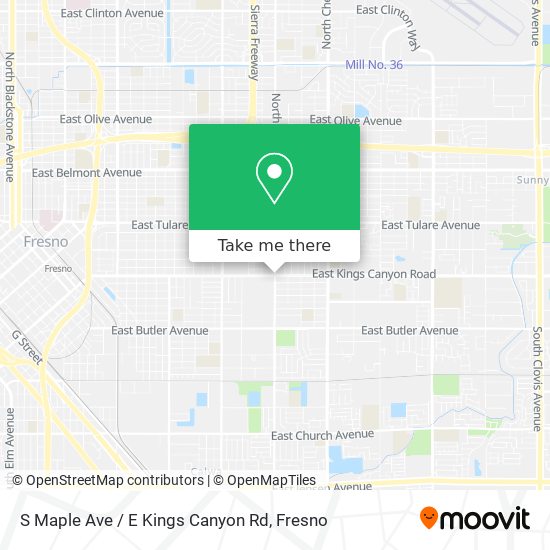 Mapa de S Maple Ave / E Kings Canyon Rd