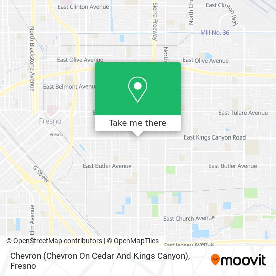 Chevron (Chevron On Cedar And Kings Canyon) map