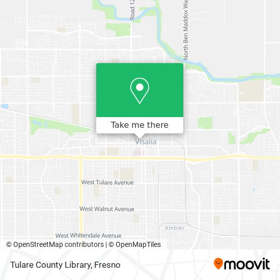 Tulare County Library map