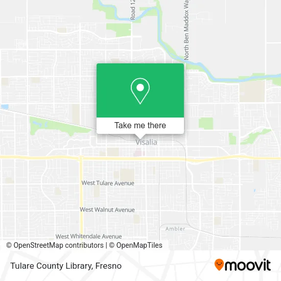 Mapa de Tulare County Library