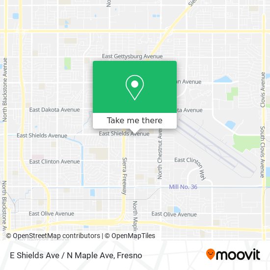 Mapa de E Shields Ave / N Maple Ave