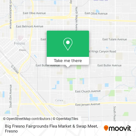 Big Fresno Fairgrounds Flea Market & Swap Meet map