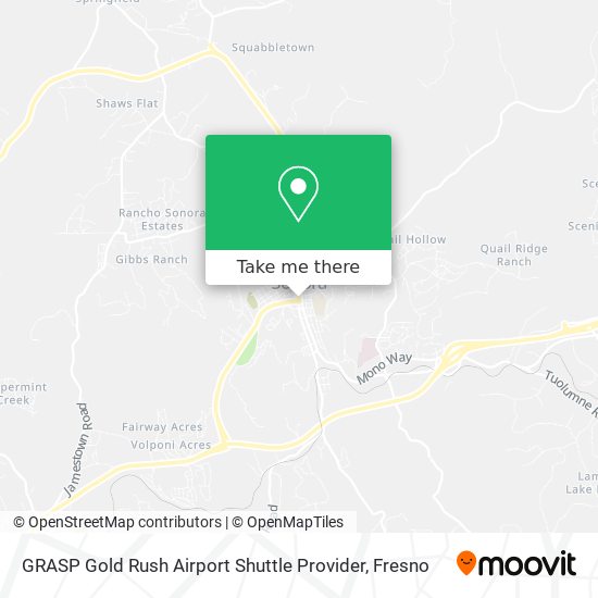 Mapa de GRASP   Gold Rush Airport Shuttle Provider