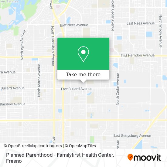Planned Parenthood - Familyfirst Health Center map