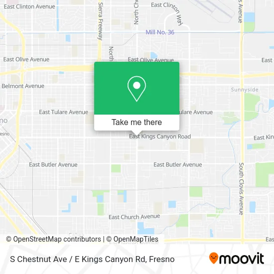 Mapa de S Chestnut Ave / E Kings Canyon Rd