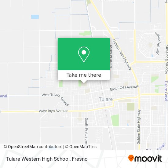 Tulare Western High School map