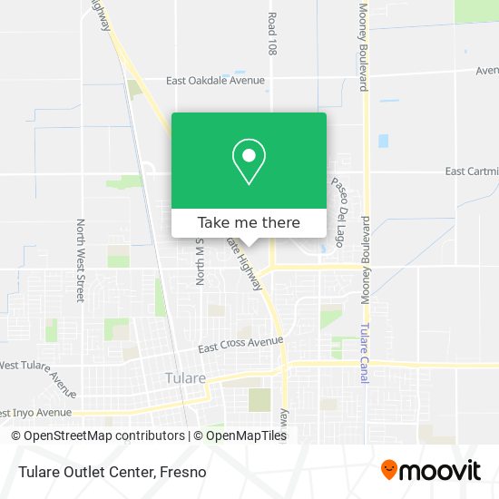 Tulare Outlet Center map