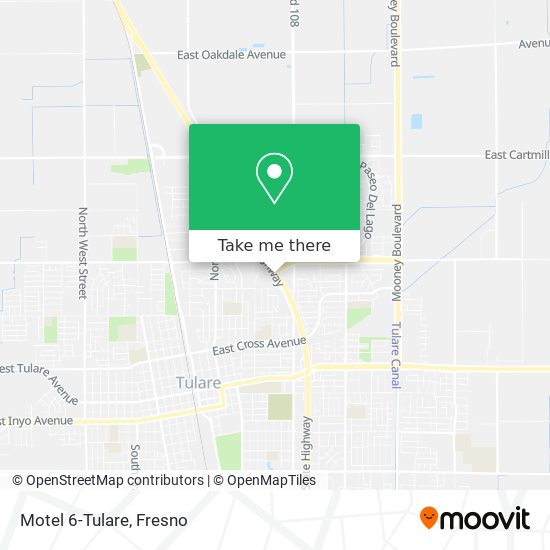 Motel 6-Tulare map