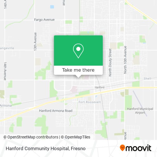 Hanford Community Hospital map