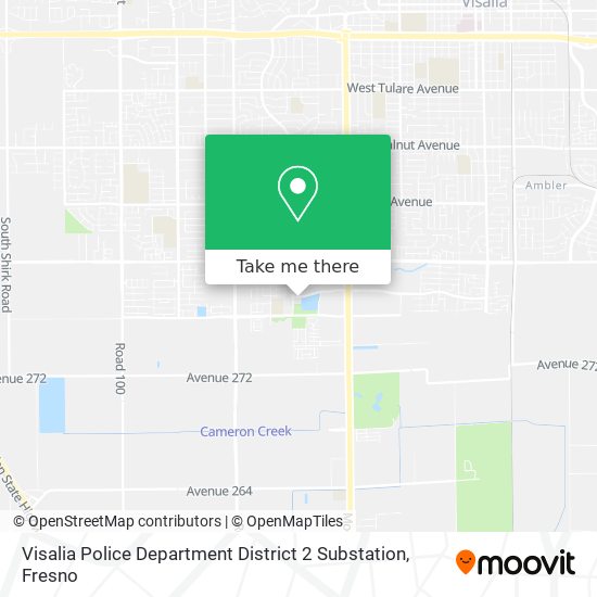 Visalia Police Department District 2 Substation map