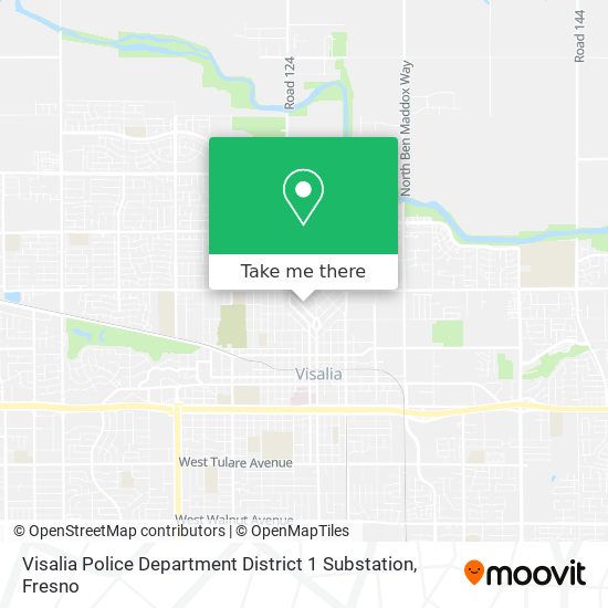 Visalia Police Department District 1 Substation map