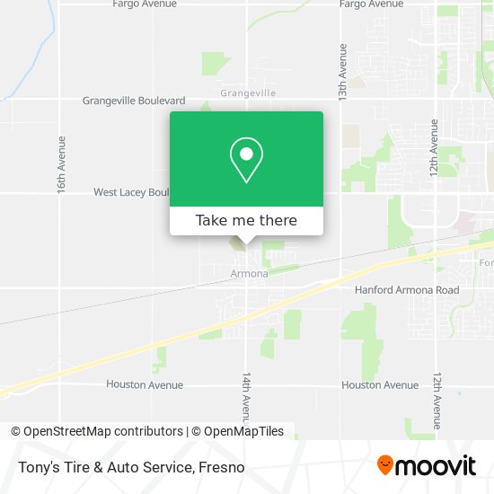 Tony's Tire & Auto Service map