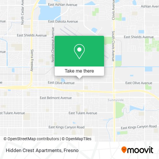 Hidden Crest Apartments map