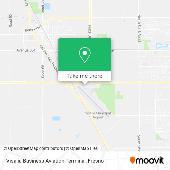 Visalia Business Aviation Terminal map