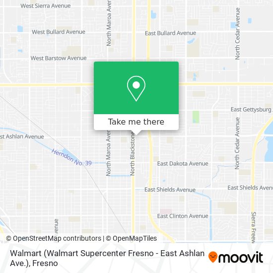 Mapa de Walmart (Walmart Supercenter Fresno - East Ashlan Ave.)