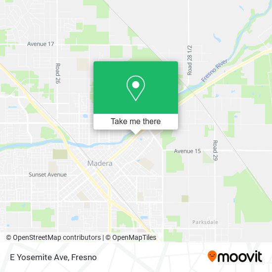 E Yosemite Ave map