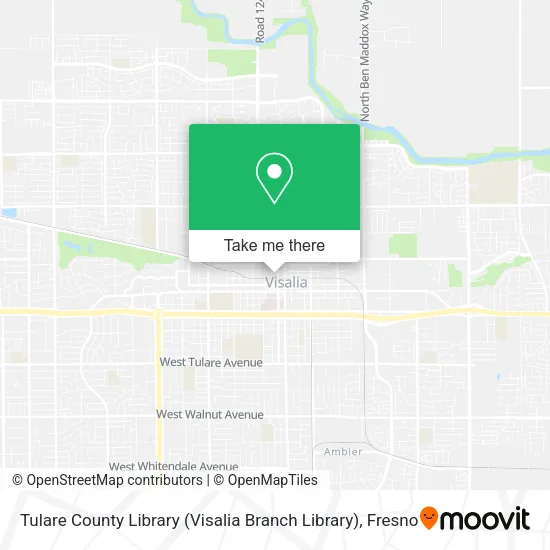 Mapa de Tulare County Library (Visalia Branch Library)