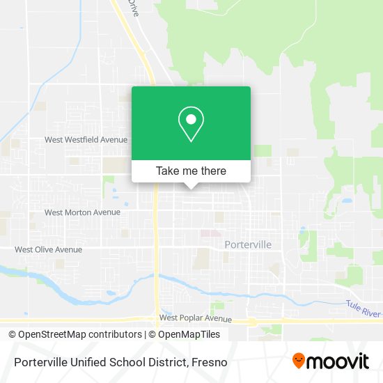 Porterville Unified School District map