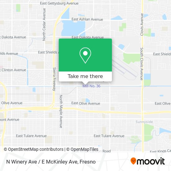 Mapa de N Winery Ave / E McKinley Ave