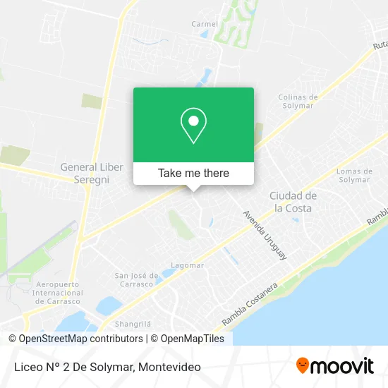 Mapa de Liceo Nº 2 De Solymar