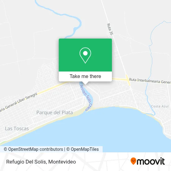 Refugio Del Solís map