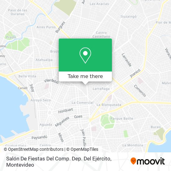 Mapa de Salón De Fiestas Del Comp. Dep. Del Ejército