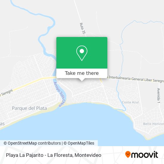 Mapa de Playa La Pajarito - La Floresta