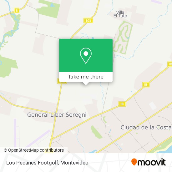 Los Pecanes Footgolf map