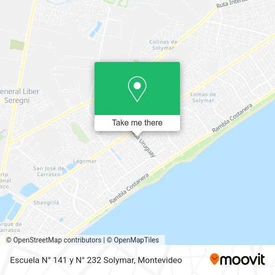 Mapa de Escuela N° 141 y N° 232 Solymar